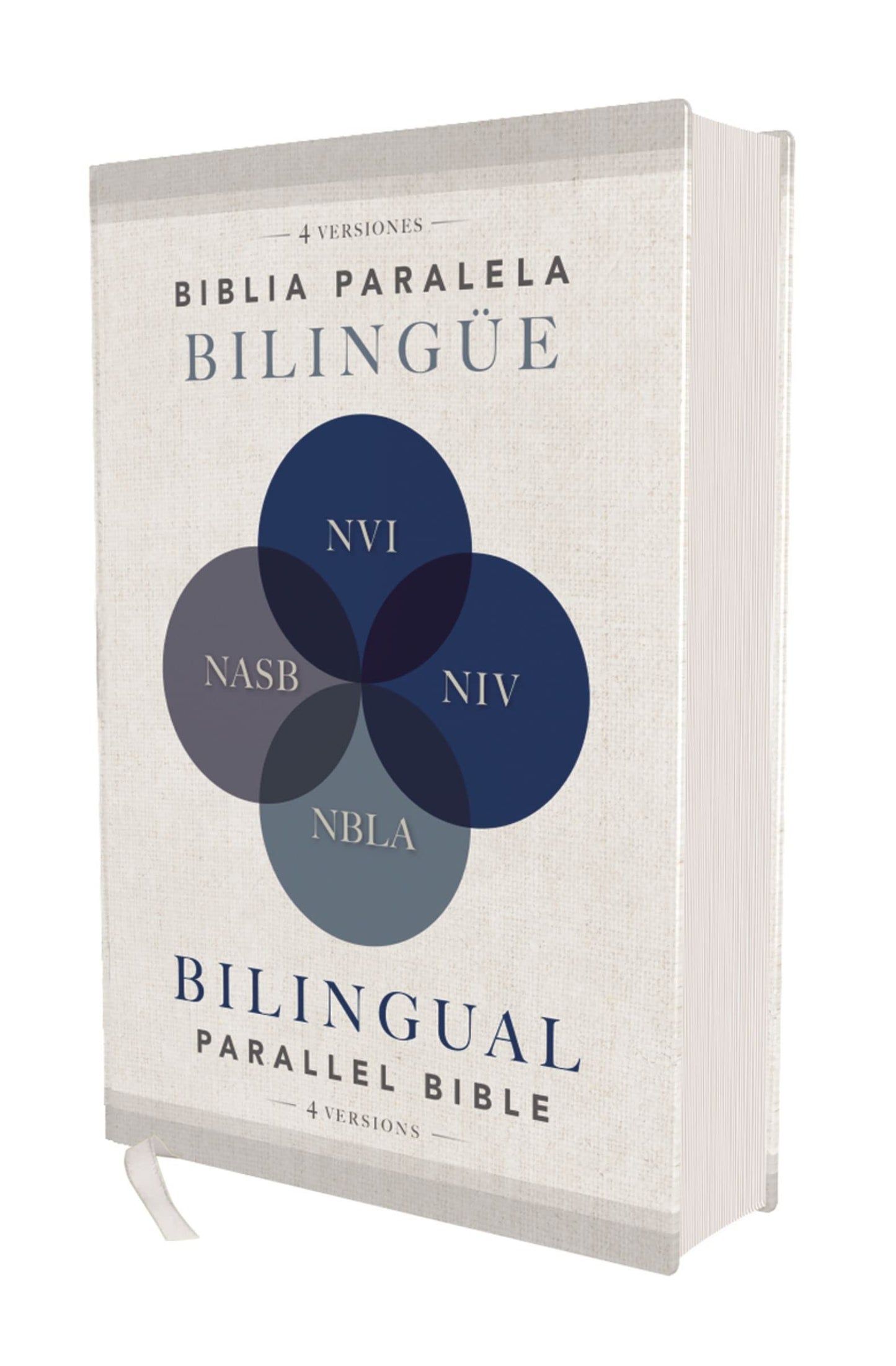 Biblia paralela bilingüe NVI, NIV, NBLA, NASB, Tapa Dura (Spanish Edition)