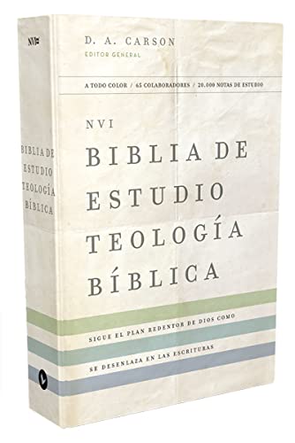 NVI Biblia de Estudio, Teología Bíblica, Tapa Dura, Interior a cuatro colores: Sigue el plan redentor de Dios como se desenlaza en las Escrituras (Spanish Edition)